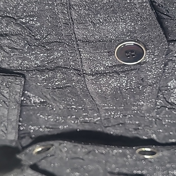 ERIN black sliver accents long sleeve jacket size large - Picture 3 of 5